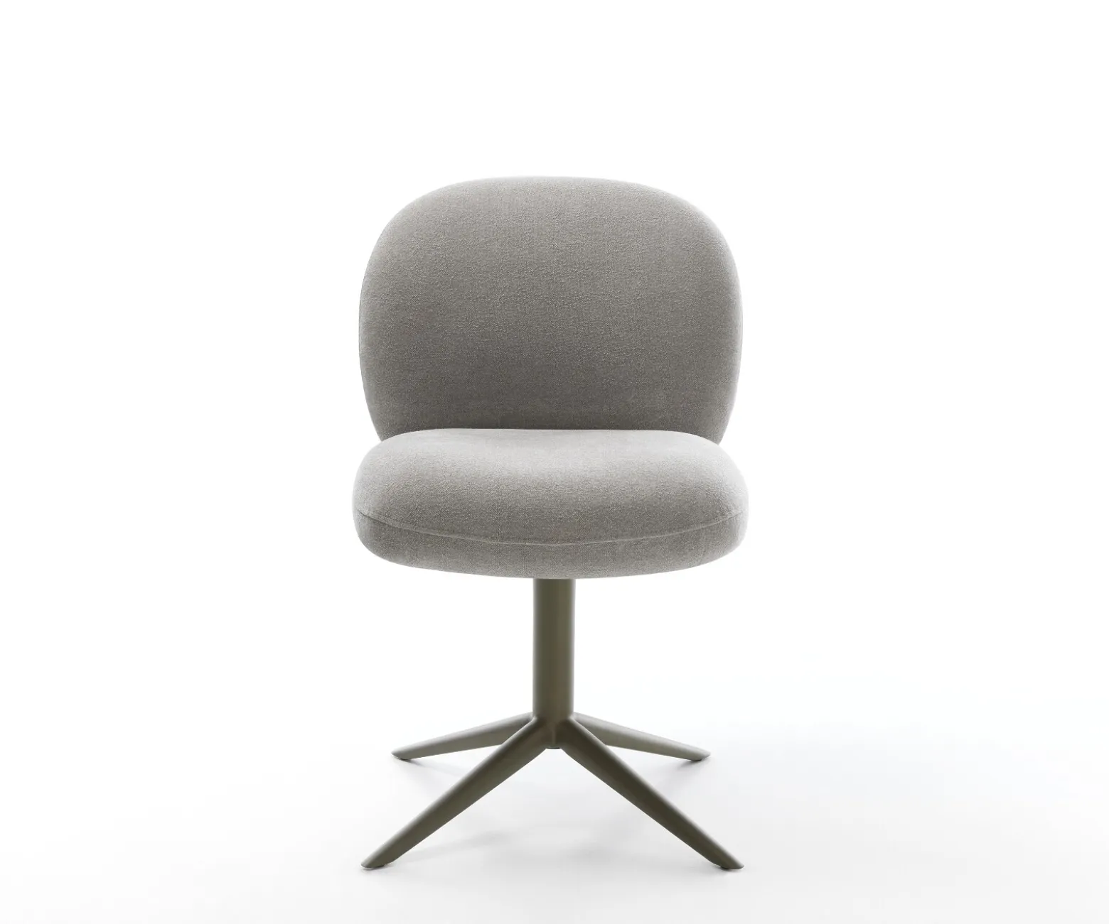 DrehstuhlNube-Flex Strukturstoff Soft Grau Fußkreuz Effektfinish Titan 360° drehbar Wippfunktion Taschenfederkern Sofort versandfertig