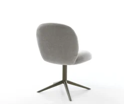 DrehstuhlNube-Flex Strukturstoff Soft Grau Fußkreuz Effektfinish Titan 360° drehbar Wippfunktion Taschenfederkern Sofort versandfertig