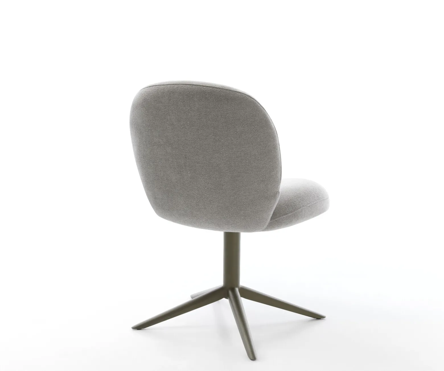 DrehstuhlNube-Flex Strukturstoff Soft Grau Fußkreuz Effektfinish Titan 360° drehbar Wippfunktion Taschenfederkern Sofort versandfertig