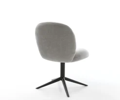DrehstuhlNube-Flex Strukturstoff Soft Grau Fußkreuz Schwarz 360° drehbar Wippfunktion Taschenfederkern Sofort versandfertig