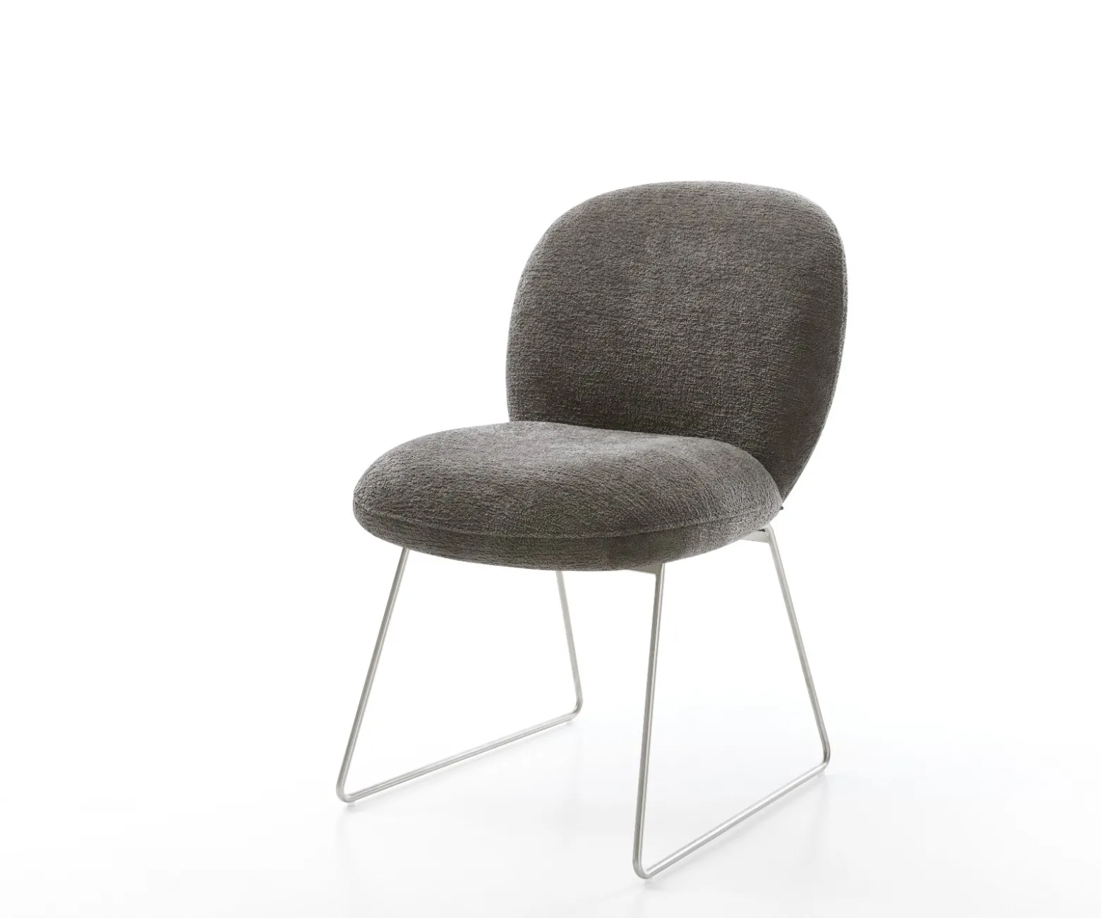 DrehstuhlNube-Flex Strukturstoff Soft Grau Kreuzgestell breit Schwarz 360° drehbar Wippfunktion Taschenfederkern Sofort versandfertig