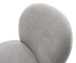 DrehstuhlNube-Flex Strukturstoff Soft Grau Kreuzgestell breit Schwarz 360° drehbar Wippfunktion Taschenfederkern Sofort versandfertig