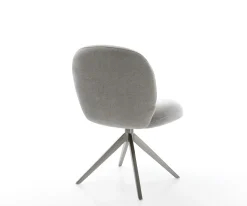 DrehstuhlNube-Flex Strukturstoff Soft Grau Kreuzgestell breit Graphit 360° drehbar Wippfunktion Taschenfederkern Sofort versandfertig