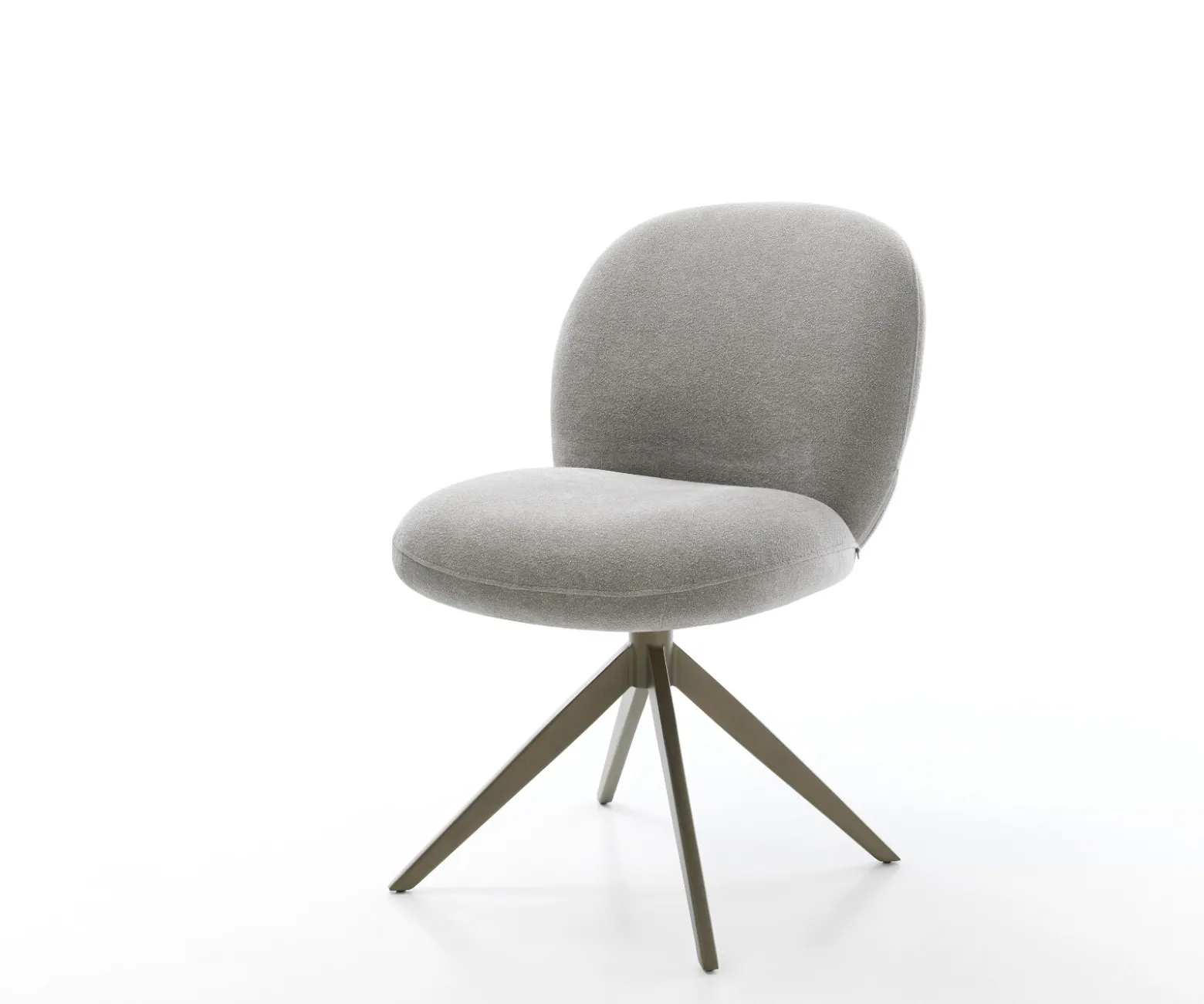 DrehstuhlNube-Flex Strukturstoff Soft Grau Kreuzgestell breit Effektfinish Titan 360° drehbar Wippfunktion Taschenfederkern Sofort versandfertig