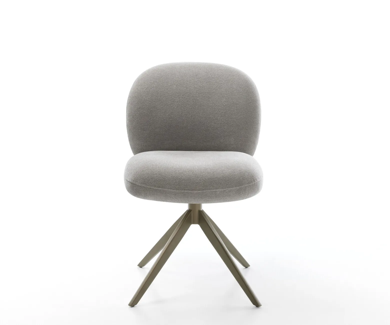 DrehstuhlNube-Flex Strukturstoff Soft Grau Kreuzgestell breit Effektfinish Titan 360° drehbar Wippfunktion Taschenfederkern Sofort versandfertig