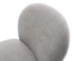 DrehstuhlNube-Flex Strukturstoff Soft Grau Kreuzgestell breit Weiß 360° drehbar Wippfunktion Taschenfederkern Sofort versandfertig
