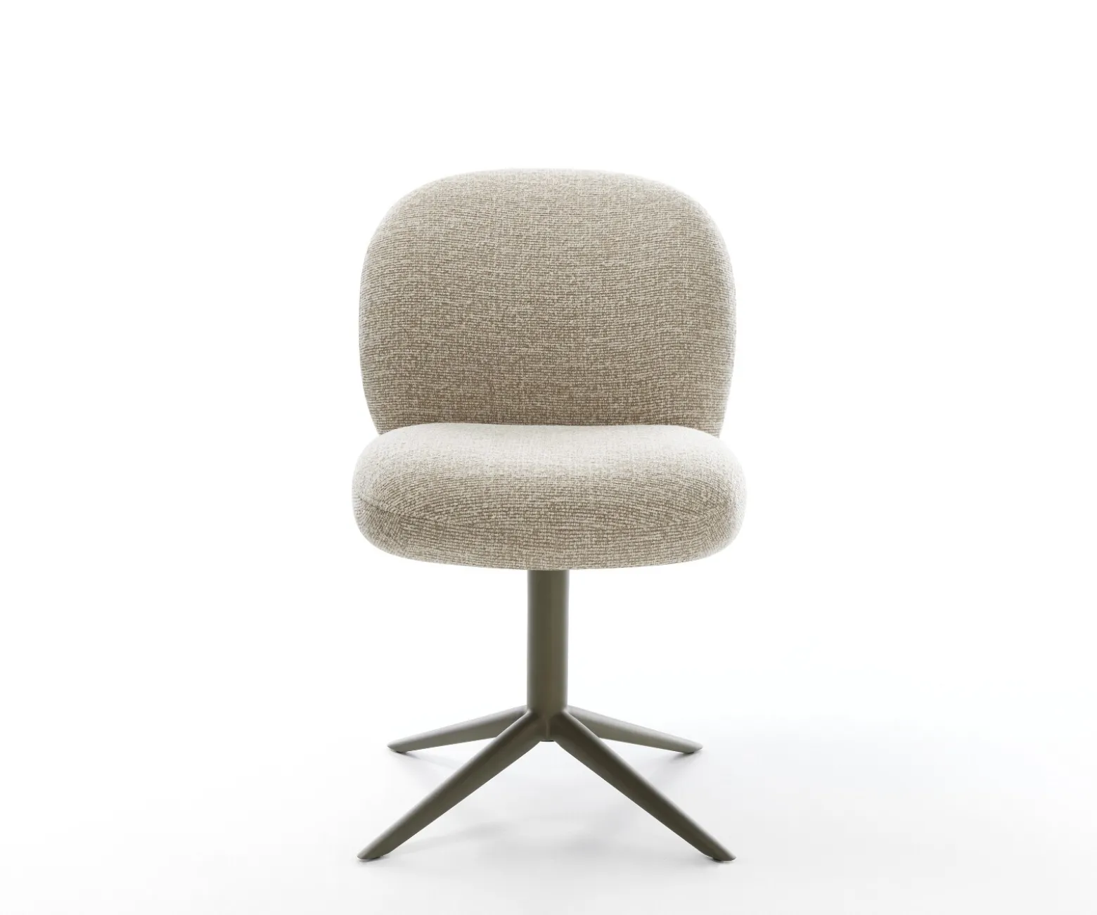 DrehstuhlNube-Flex Webstoff Soft Beige Fußkreuz Effektfinish Titan 360° drehbar Wippfunktion Taschenfederkern Sofort versandfertig