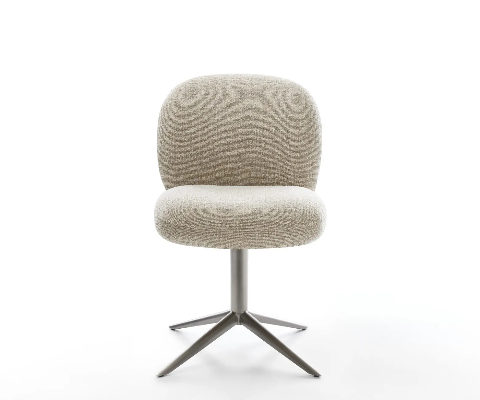 DrehstuhlNube-Flex Webstoff Soft Beige Fußkreuz Graphit 360° drehbar Wippfunktion Taschenfederkern Sofort versandfertig