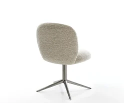 DrehstuhlNube-Flex Webstoff Soft Beige Fußkreuz Graphit 360° drehbar Wippfunktion Taschenfederkern Sofort versandfertig