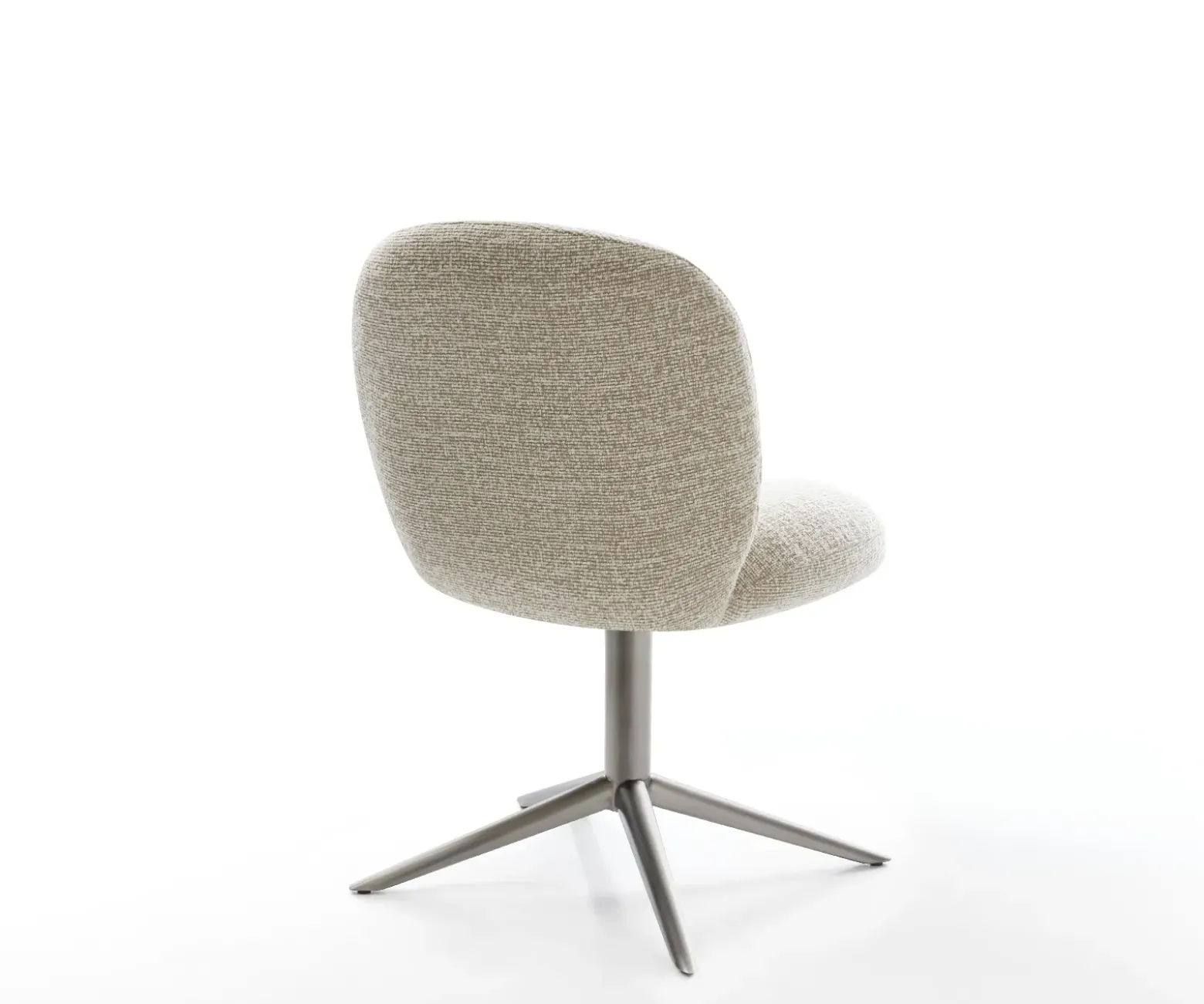 DrehstuhlNube-Flex Webstoff Soft Beige Fußkreuz Graphit 360° drehbar Wippfunktion Taschenfederkern Sofort versandfertig