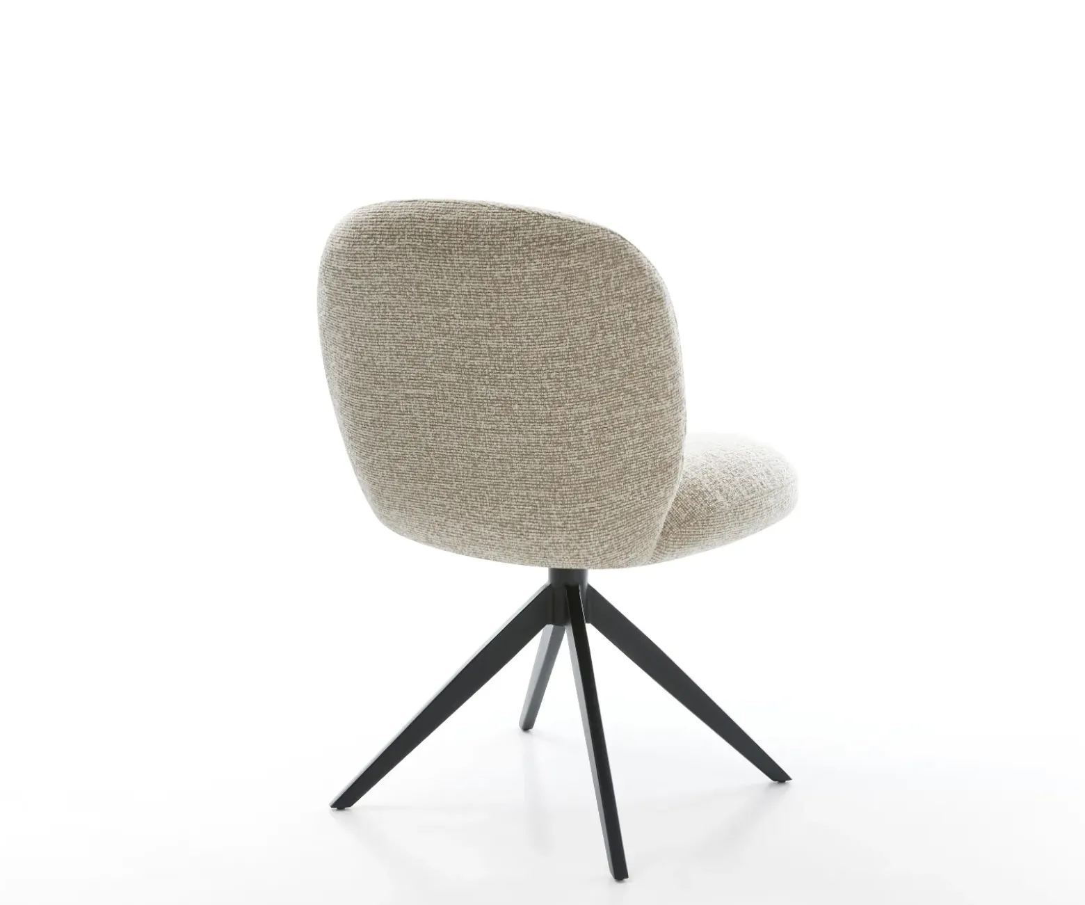 DrehstuhlNube-Flex Webstoff Soft Beige Kreuzgestell breit Schwarz 360° drehbar Wippfunktion Taschenfederkern Sofort versandfertig