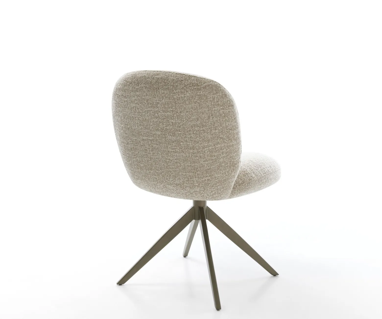 DrehstuhlNube-Flex Webstoff Soft Beige Kreuzgestell breit Effektfinish Titan 360° drehbar Wippfunktion Taschenfederkern Sofort versandfertig