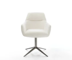 DrehstuhlPejo-Flex Bouclé Soft Beige Fußkreuz Graphit 360° drehbar Wippfunktion Taschenfederkern Sofort versandfertig
