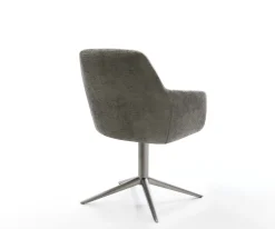 DrehstuhlPejo-Flex Bouclé Soft Schlamm Fußkreuz Graphit 360° drehbar Wippfunktion Taschenfederkern Sofort versandfertig