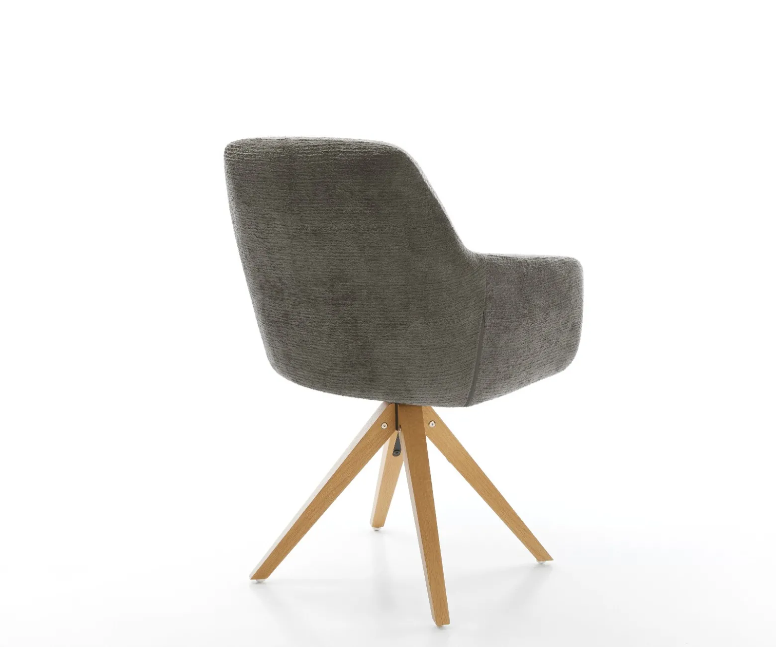 DrehstuhlPejo-Flex Bouclé Soft Schlamm Holzgestell kantig Natur 360° drehbar Taschenfederkern Versandfertig ca. 28.10.26