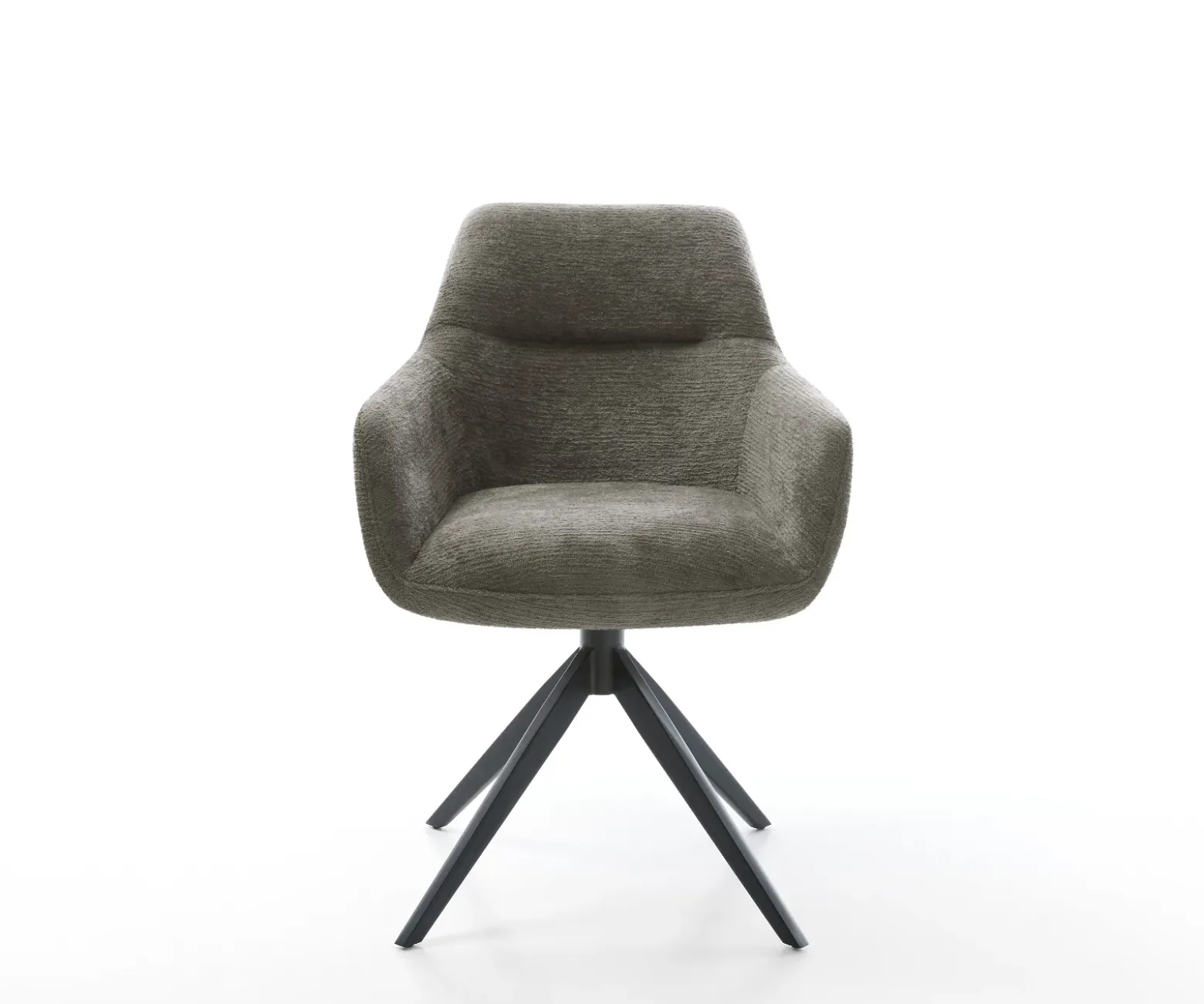 DrehstuhlPejo-Flex Bouclé Soft Schlamm Kreuzgestell breit Schwarz 360° drehbar Wippfunktion Taschenfederkern Sofort versandfertig