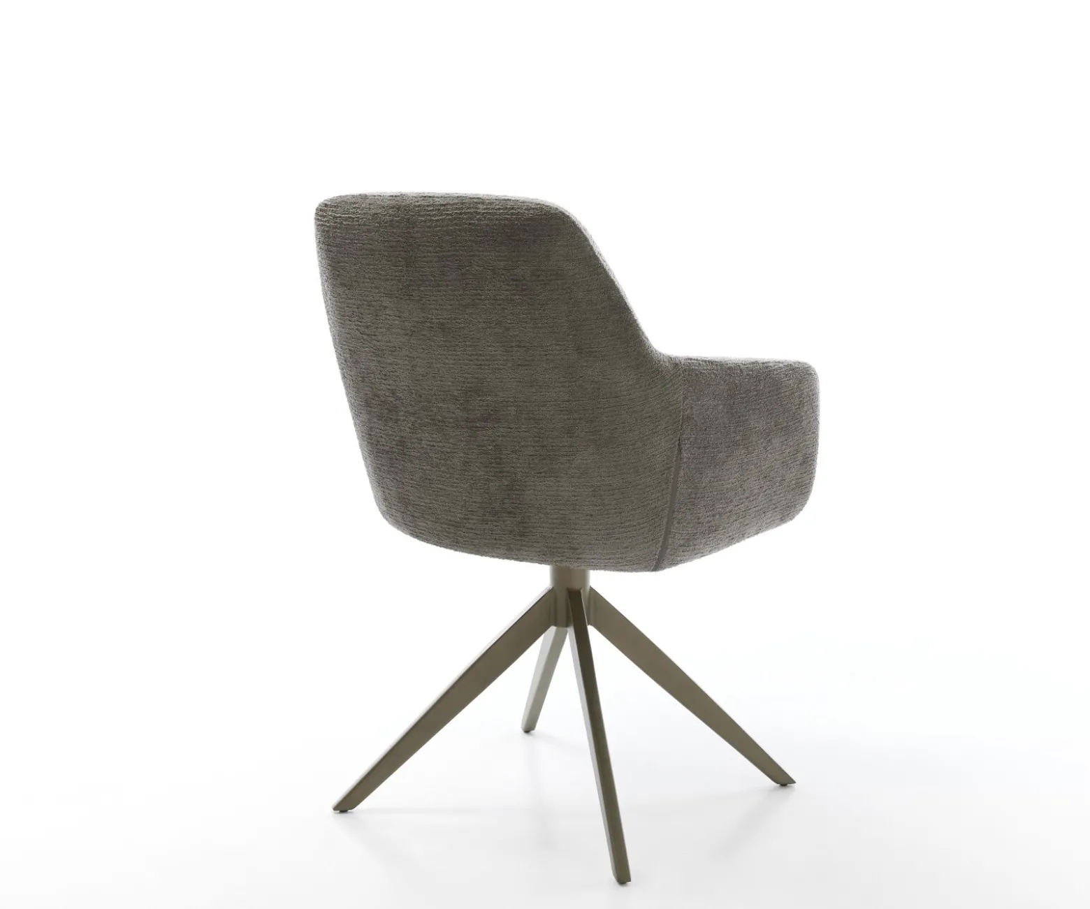 DrehstuhlPejo-Flex Bouclé Soft Schlamm Kreuzgestell breit Effektfinish Titan 360° drehbar Wippfunktion Taschenfederkern Sofort versandfertig