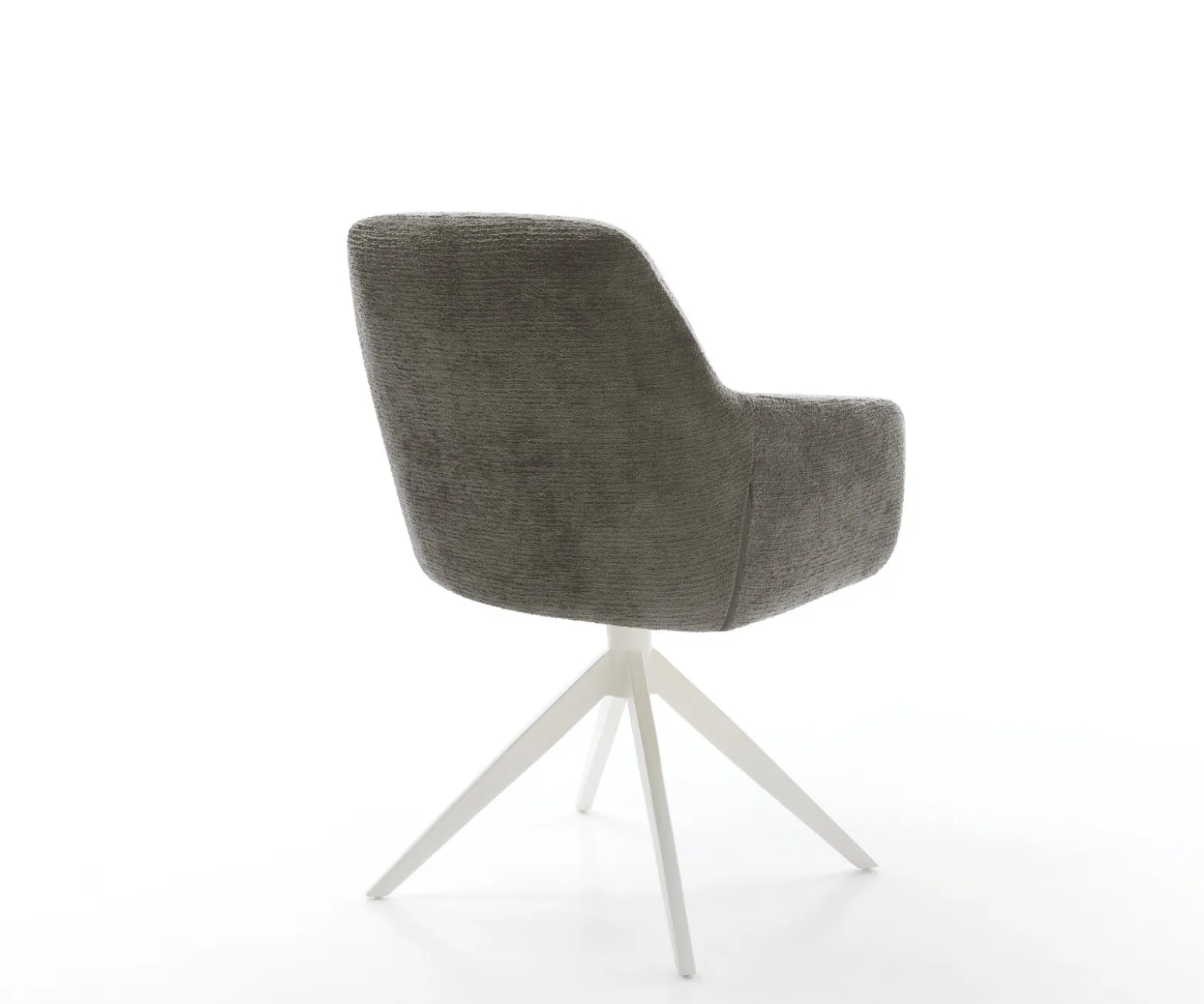 DrehstuhlPejo-Flex Bouclé Soft Schlamm Kreuzgestell breit Weiß 360° drehbar Wippfunktion Taschenfederkern Sofort versandfertig