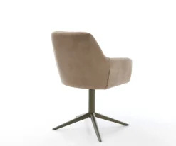DrehstuhlPejo-Flex Materialmix Schlamm Fußkreuz Effektfinish Titan 360° drehbar Wippfunktion Taschenfederkern Sofort versandfertig