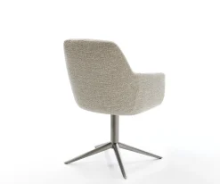 DrehstuhlPejo-Flex Webstoff Soft Beige Fußkreuz Graphit 360° drehbar Wippfunktion Taschenfederkern Sofort versandfertig