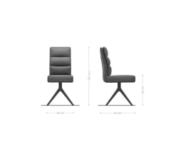 DrehstuhlPela-Flex Bouclé Soft Beige Kreuzgestell breit Schwarz 360° drehbar Wippfunktion Taschenfederkern Sofort versandfertig