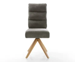 DrehstuhlPela-Flex Bouclé Soft Schlamm Holzgestell kantig Natur 360° drehbar Taschenfederkern Versandfertig ca. 28.10.26