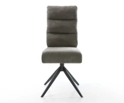 DrehstuhlPela-Flex Bouclé Soft Schlamm Kreuzgestell breit Schwarz 360° drehbar Wippfunktion Taschenfederkern Sofort versandfertig