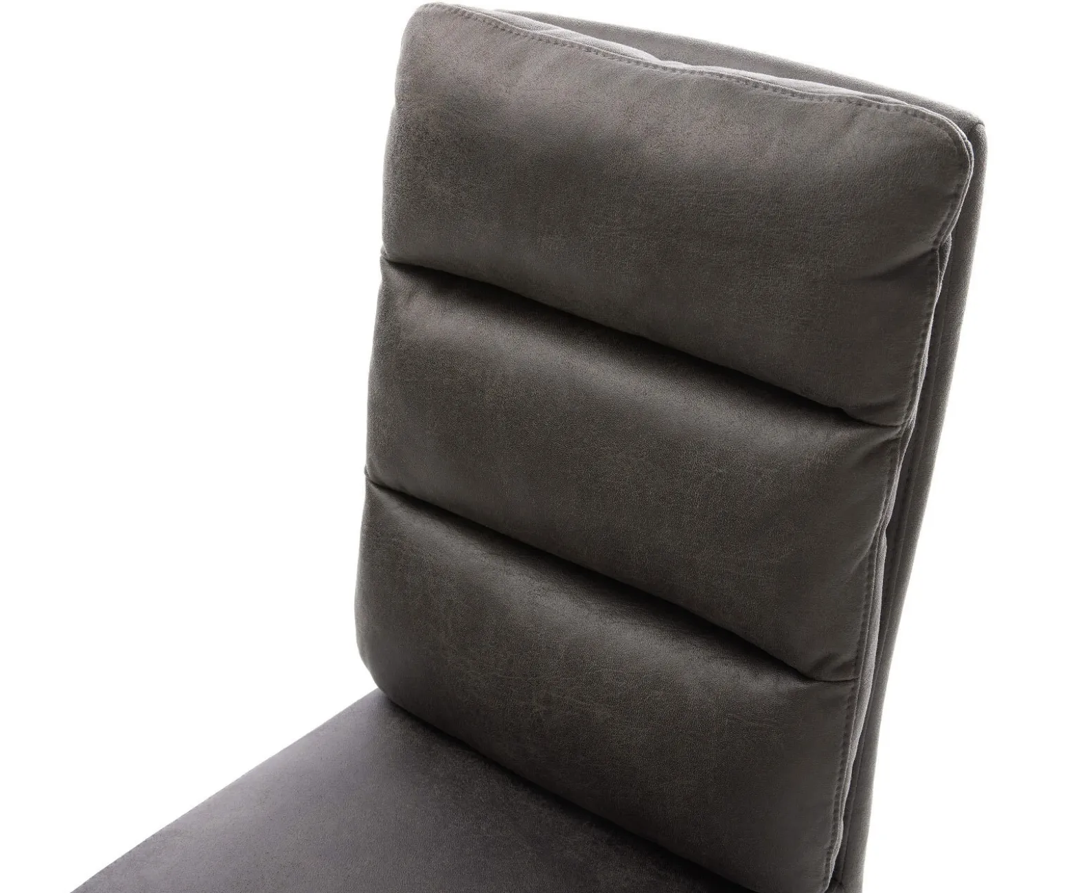 DrehstuhlPela-Flex Mikrofaser Anthrazit Vintage Kreuzgestell breit Schwarz 360° drehbar Wippfunktion Taschenfederkern Sofort versandfertig