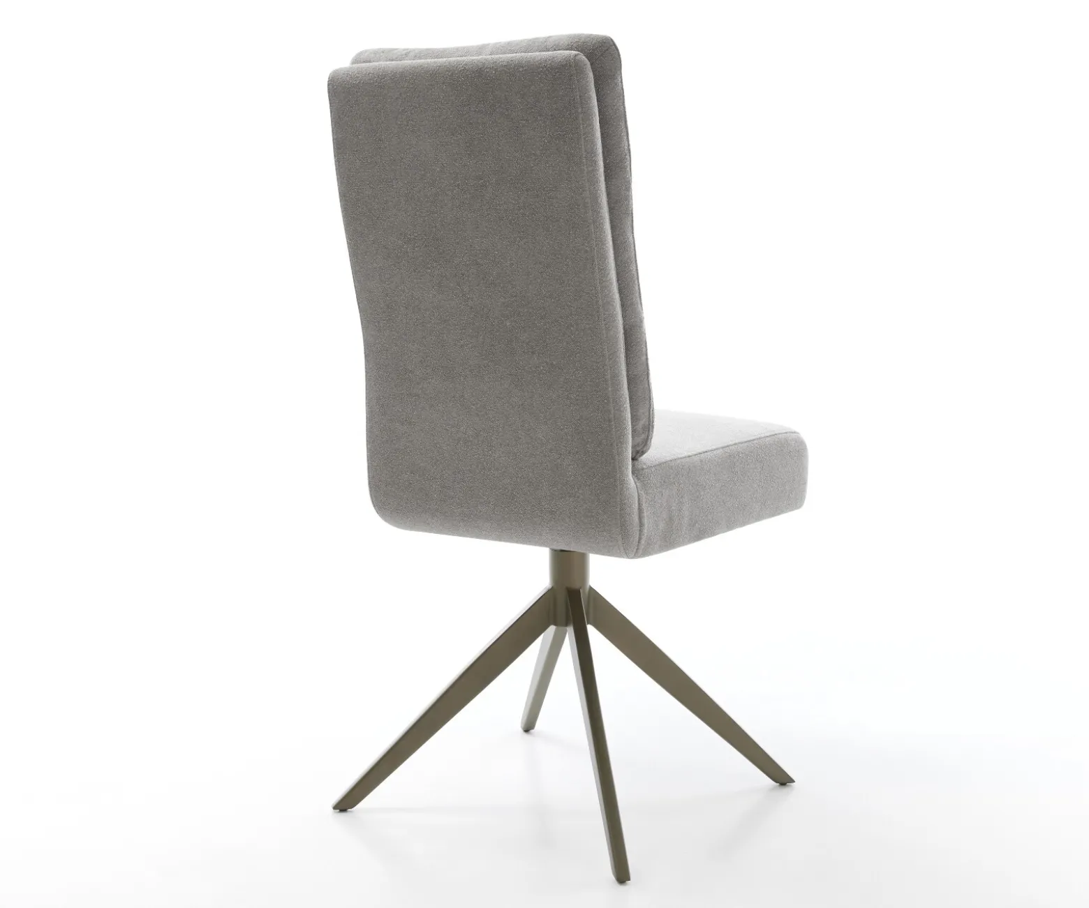 DrehstuhlPela-Flex Strukturstoff Soft Grau Kreuzgestell breit Effektfinish Titan 360° drehbar Wippfunktion Taschenfederkern Sofort versandfertig