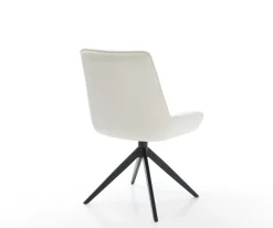 DrehstuhlTaimi-Flex Bouclé Soft Beige Kreuzgestell breit Schwarz 360° drehbar Wippfunktion Sofort versandfertig