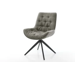 DrehstuhlTaimi-Flex Bouclé Soft Schlamm Kreuzgestell breit Schwarz 360° drehbar Wippfunktion Sofort versandfertig