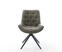 DrehstuhlTaimi-Flex Bouclé Soft Schlamm Kreuzgestell breit Schwarz 360° drehbar Wippfunktion Sofort versandfertig
