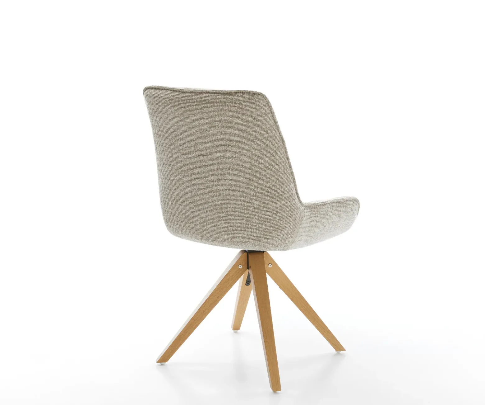 DrehstuhlTaimi-Flex Webstoff Soft Beige Holzgestell kantig Natur 360° drehbar Versandfertig ca. 28.10.26