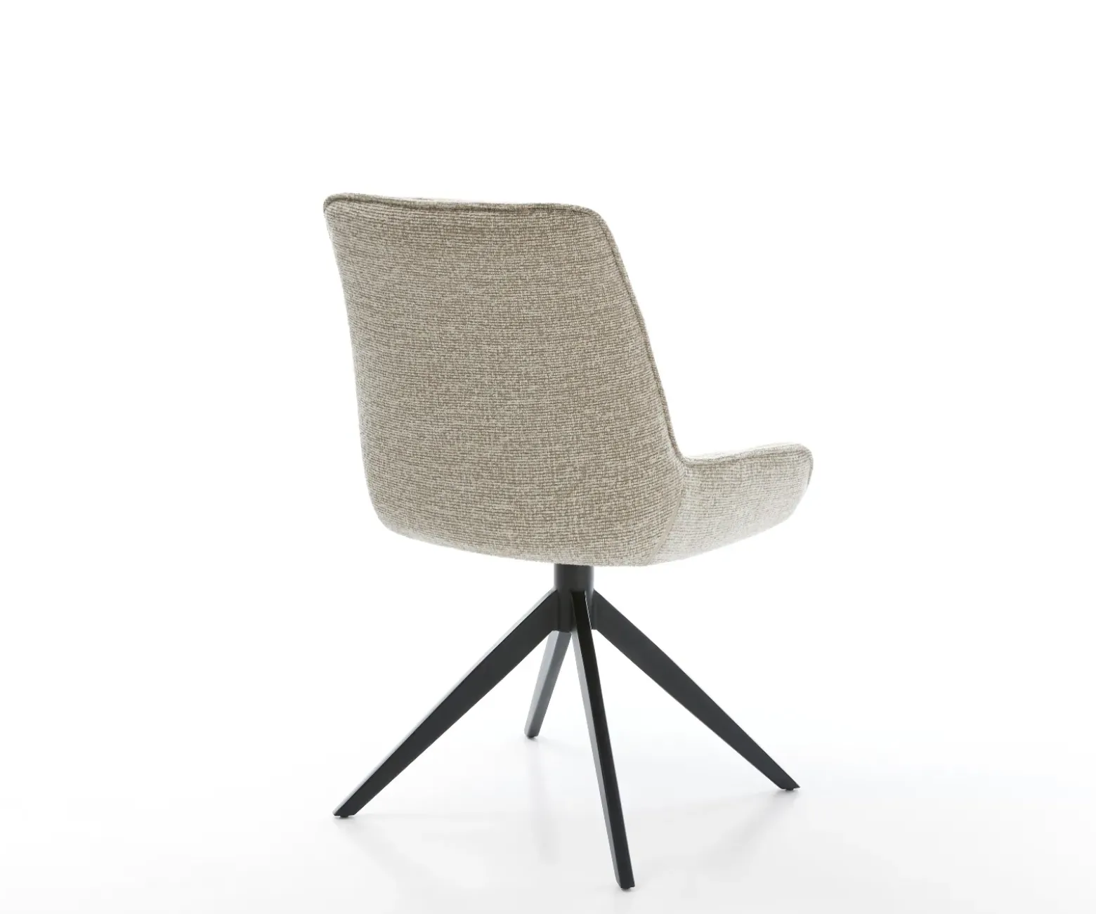 DrehstuhlTaimi-Flex Webstoff Soft Beige Kreuzgestell breit Schwarz 360° drehbar Wippfunktion Sofort versandfertig