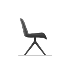 DrehstuhlTaimi-Flex Webstoff Soft Beige Kreuzgestell breit Weiß 360° drehbar Wippfunktion Sofort versandfertig