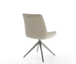 DrehstuhlTaimi-Flex Webstoff Soft Beige Kreuzgestell breit Graphit 360° drehbar Wippfunktion Sofort versandfertig