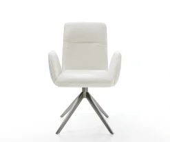 DrehstuhlVinja-Flex Bouclé Soft Beige Kreuzgestell breit Graphit 360° drehbar Wippfunktion Sofort versandfertig