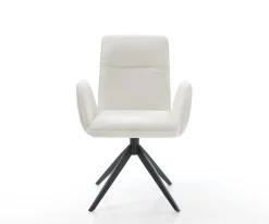 DrehstuhlVinja-Flex Bouclé Soft Beige Kreuzgestell breit Schwarz 360° drehbar Wippfunktion Sofort versandfertig