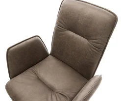 DrehstuhlVinja-Flex Taupe Vintage Kreuzgestell konisch Schwarz 180° drehbar Sofort versandfertig