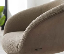 DrehstuhlVinka-Flex mit Armlehnen Materialmix Schlamm Kreuzgestell konisch Schwarz 180° drehbar Taschenfederkern Sofort versandfertig