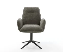 DrehstuhlZoa-Flex Bouclé Soft Schlamm Fußkreuz Schwarz 360° drehbar Wippfunktion Taschenfederkern Sofort versandfertig