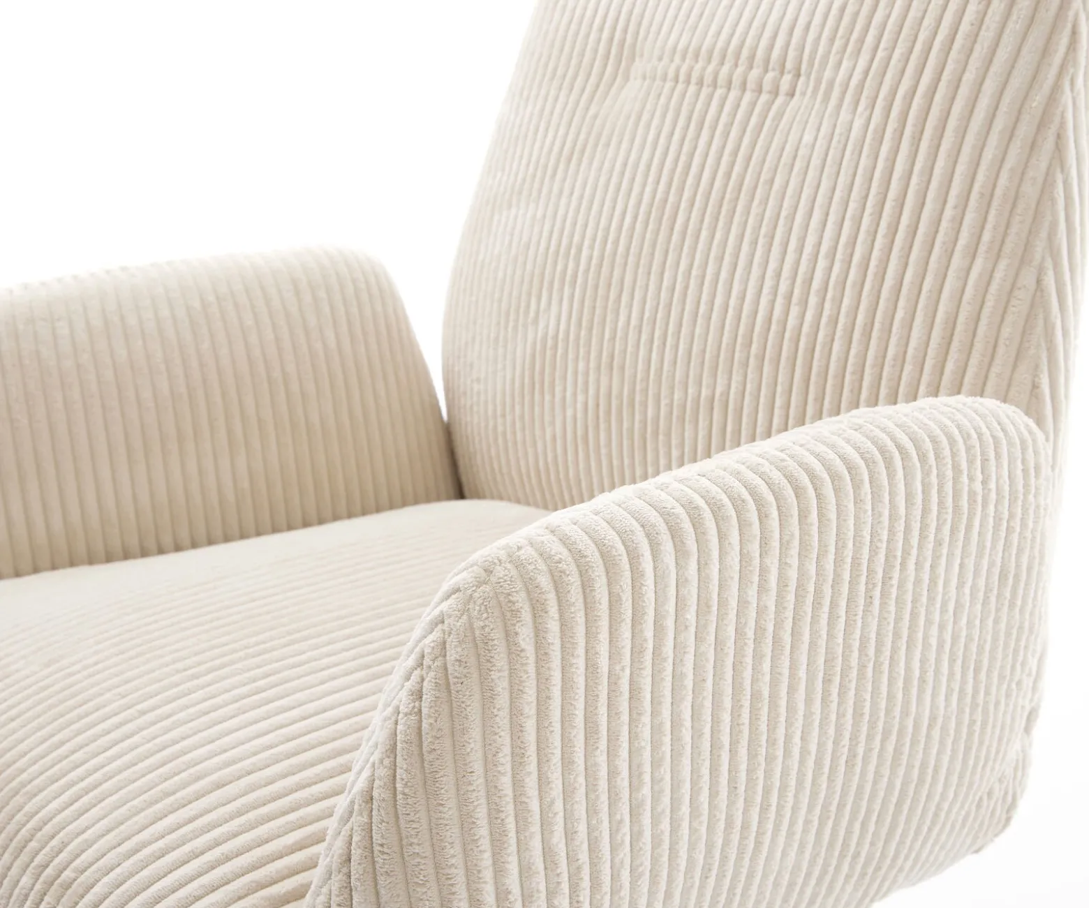 DrehstuhlZoa-Flex Cord Beige Fußkreuz Graphit 360° drehbar Wippfunktion Taschenfederkern Sofort versandfertig