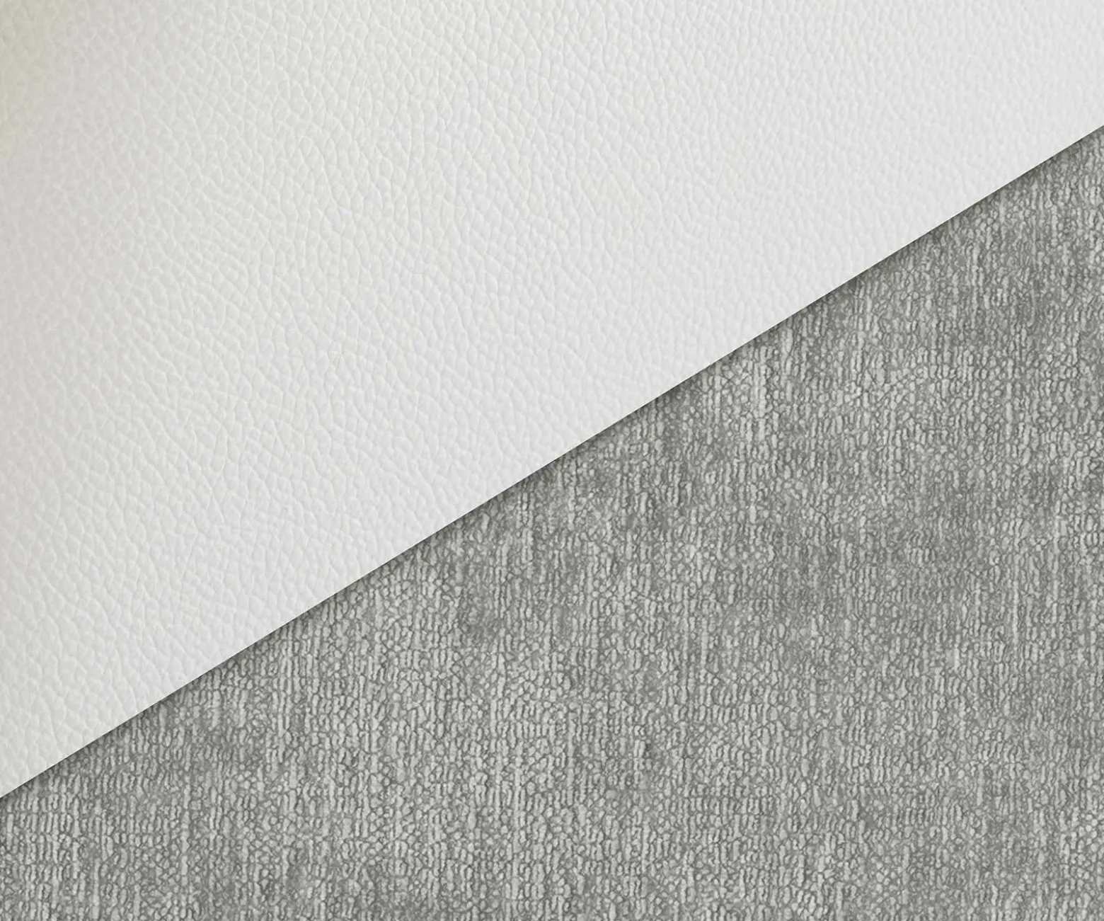 DrehstuhlZoa-Flex Materialmix Echtleder Weiß-Silbergrau Kreuzgestell breit Weiß 360° drehbar Wippfunktion Taschenfederkern Sofort versandfertig