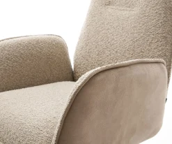DrehstuhlZoa-Flex Materialmix Schlamm Kreuzgestell konisch Edelstahl 180° drehbar Taschenfederkern Sofort versandfertig