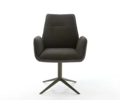 DrehstuhlZoa-Flex Materialmix Schwarz Fußkreuz Effektfinish Titan 360° drehbar Wippfunktion Taschenfederkern Sofort versandfertig