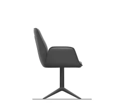 DrehstuhlZoa-Flex Webstoff Soft Beige Fußkreuz Schwarz 360° drehbar Wippfunktion Taschenfederkern Sofort versandfertig