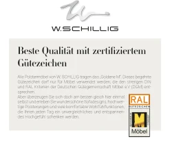 EcksofaFloyd 300x230 Schwarz Ottomane rechts Kopfteilverstellung by W. Schillig Sofort versandfertig