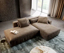 EcksofaFreestyle Cozy 310x200 cm Mikrofaser Taupe Vintage Versandfertig ca. 07.11.26