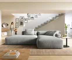EcksofaFreestyle Pure 310x200 cm Strukturstoff Soft Grau Versandfertig ca. 25.09.26