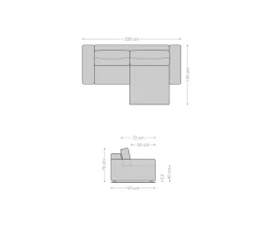 EcksofaLanzo 230x155 cm Cord Beige Recamiere variabel Sofort versandfertig
